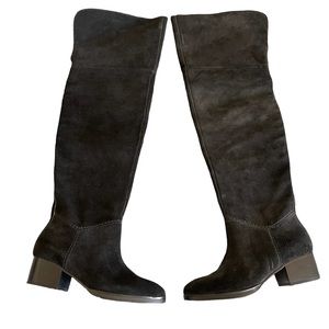 Nordstrom BP Black Suede Over The Knee Boots